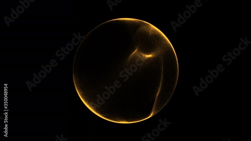Abstract motion background bokeh golden particles effect 4K video