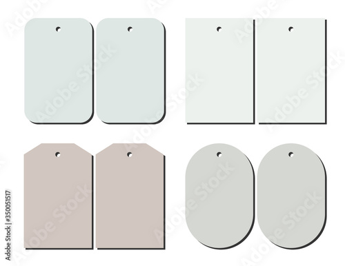 Swing tags different shapes vector