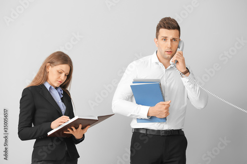 Businesswoman and her busy ...
