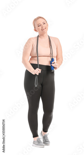 Sporty woman with excess we...