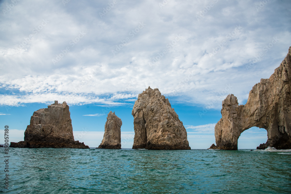 In Los Cabos, Mexico ,The main draw for most visitors has been the environment, where the desert meets the sea, natural stone formations over the Pacific ocean and Sea of Cortez