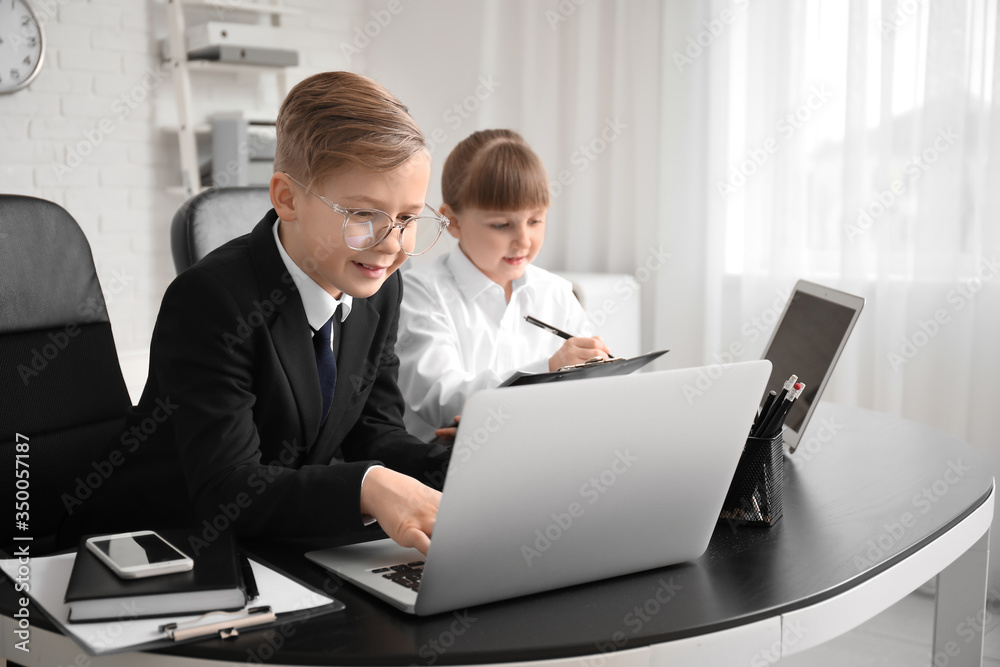 Little secretaries working in office Little secretaries working in office