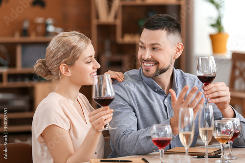 People tasting wine at the ...