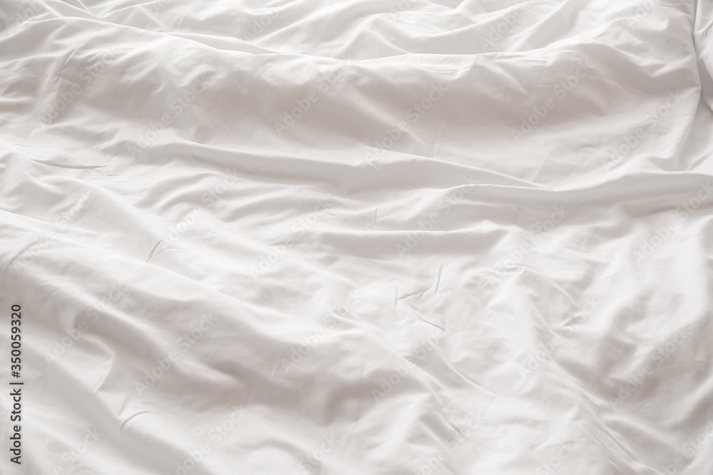 Clean linen on big bed Clean linen on big bed