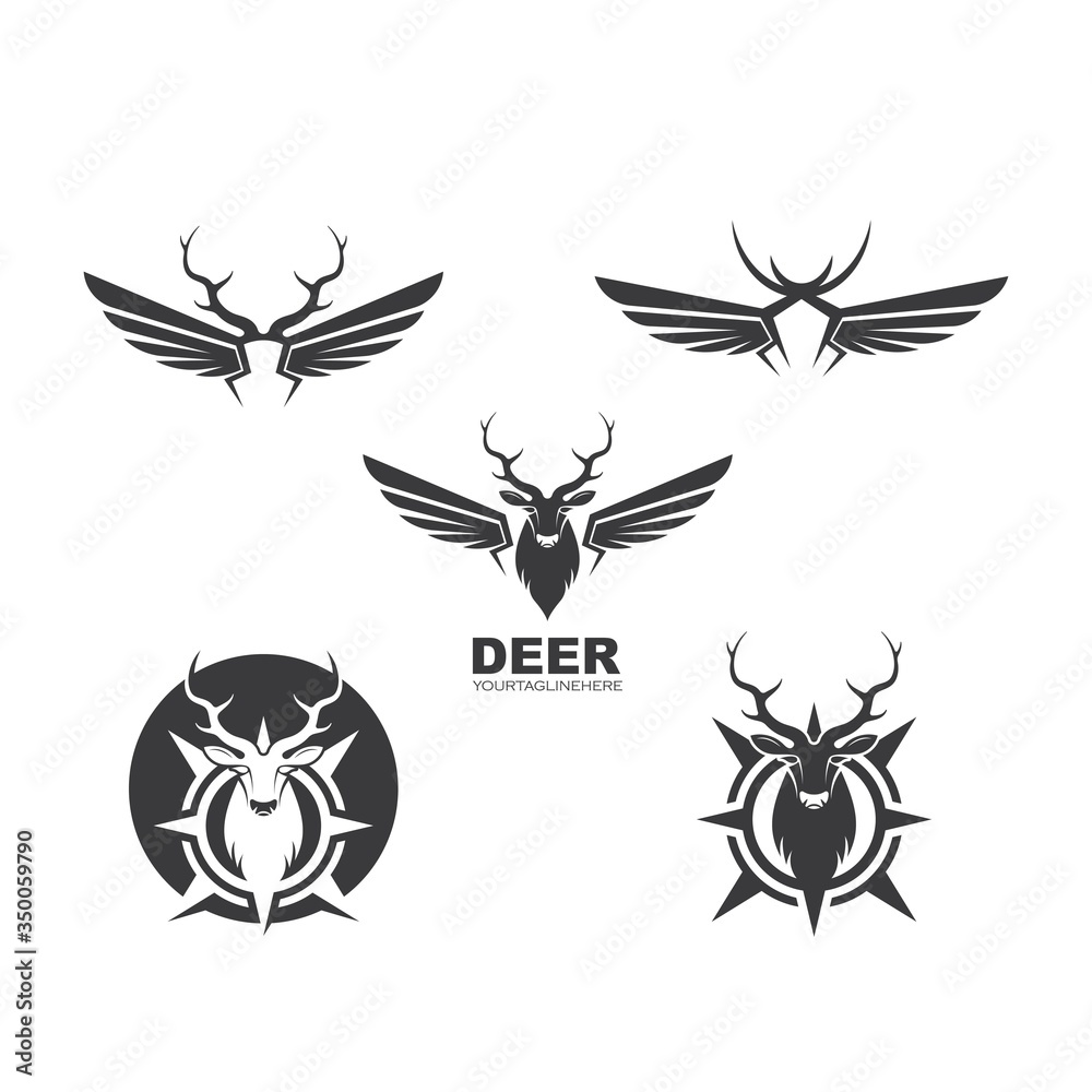 Fototapeta premium Deer ilustration icon vector design