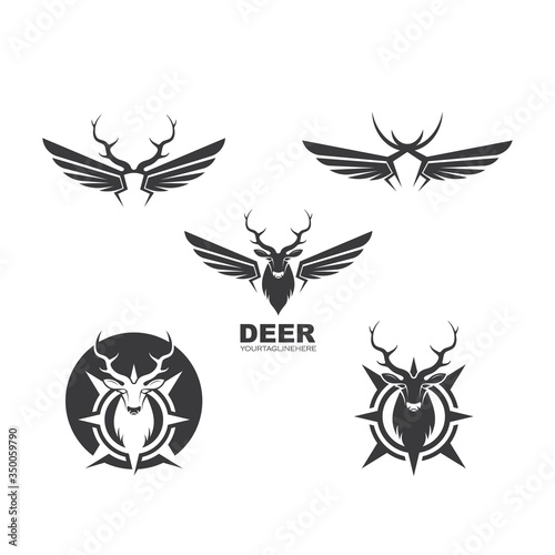 Deer ilustration icon vector design
