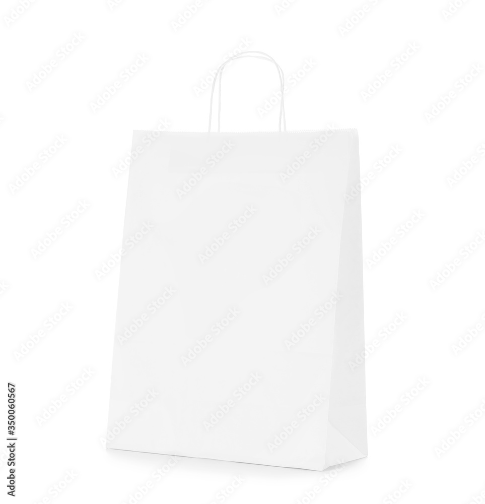 Paper shopping bag on white background Paper shopping bag on white background