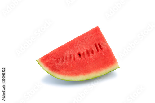 Sliced watermelon isolated on white background. Tropical fruit in thailand