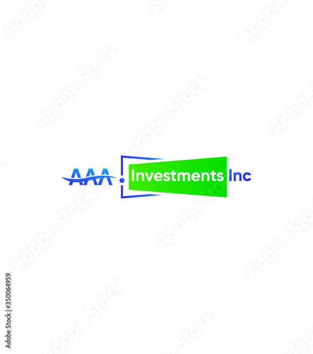 Abstract modern creative AAA investments inc logo template, Vector logo for business and company identity 