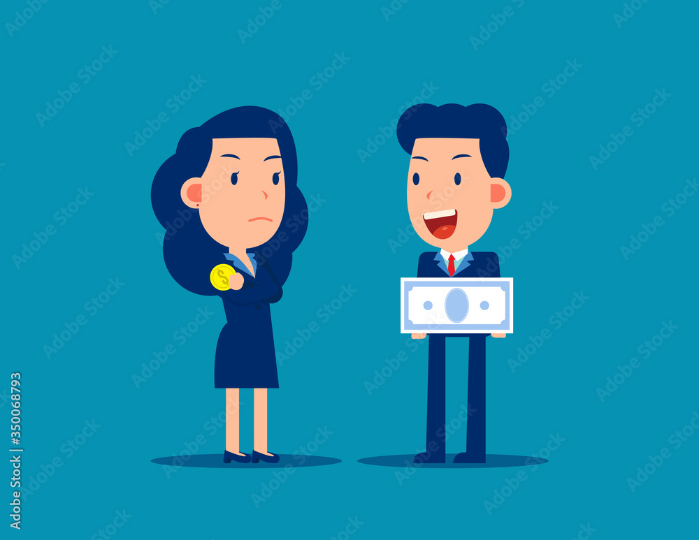 Business person and job salary concept. Finance and Economy Business person and job salary concept. Finance and Economy
