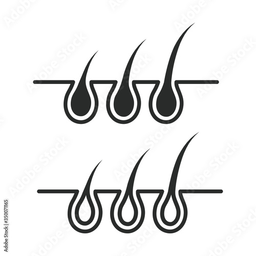 hair growth icon vector design illustration