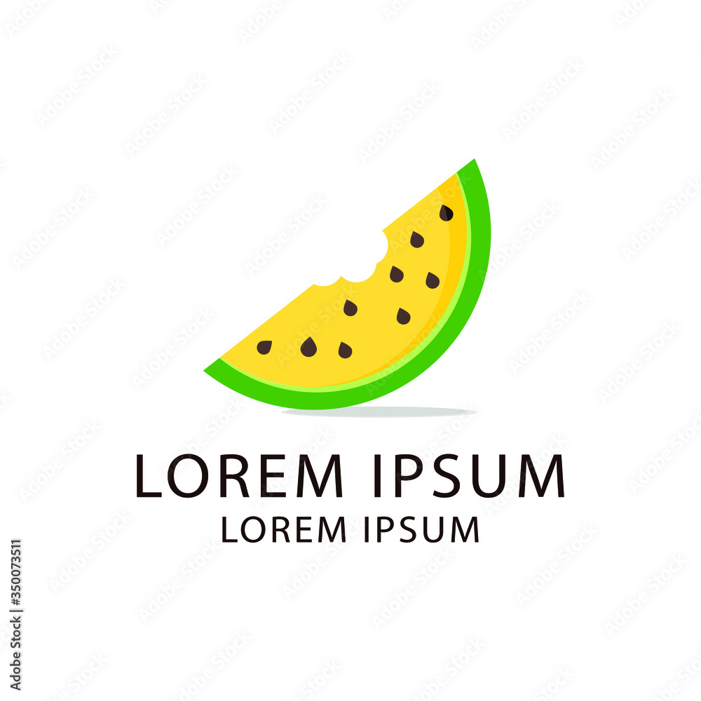 Vector illustration of watermelon logo Vector illustration of watermelon logo