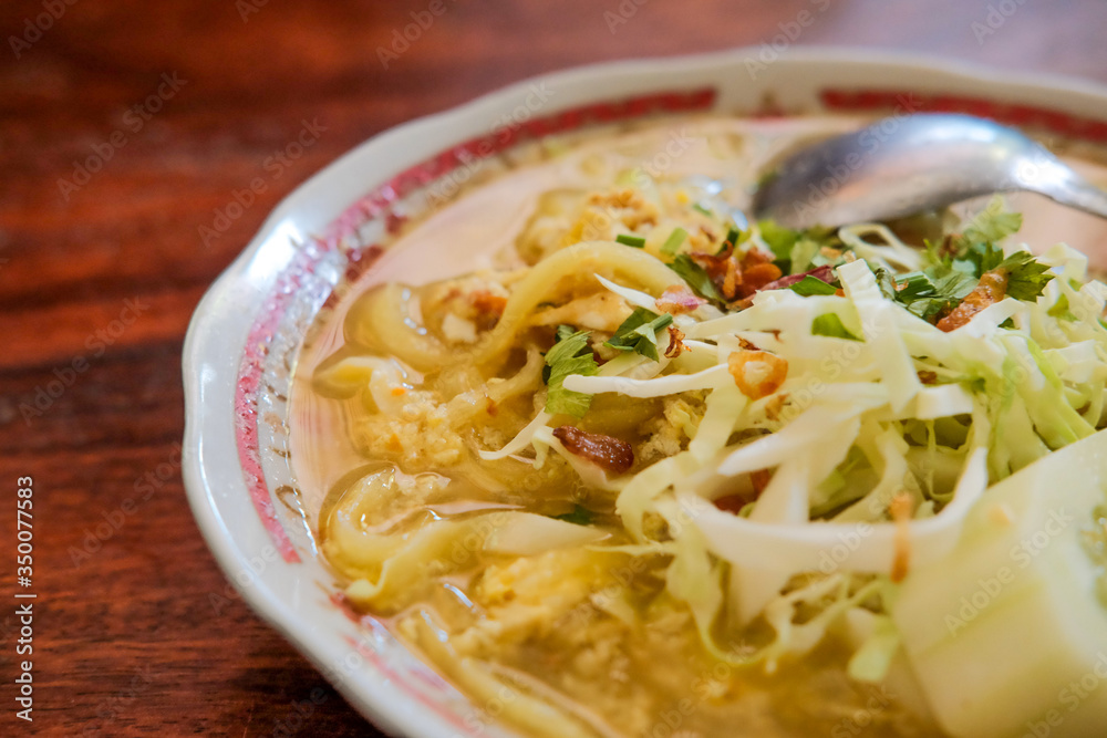 Miedes boiled, traditional food noodle from Pundong, Bantul, Yogyakarta.