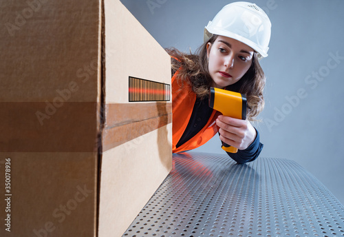 Warehouse storage. The girl...
