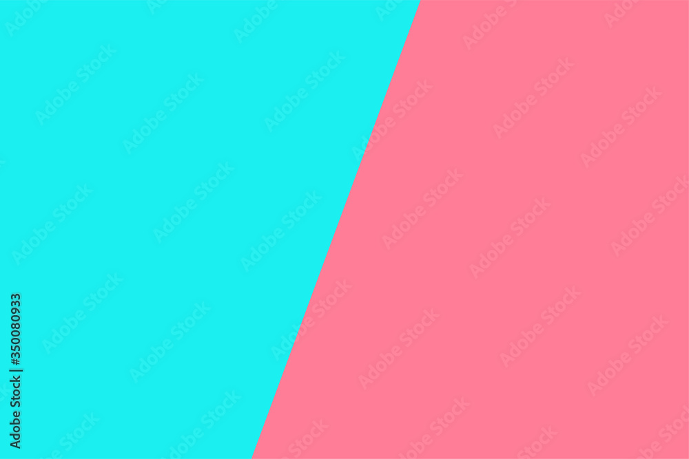 Bright blue and pink walls Background for modern minimalist work.
