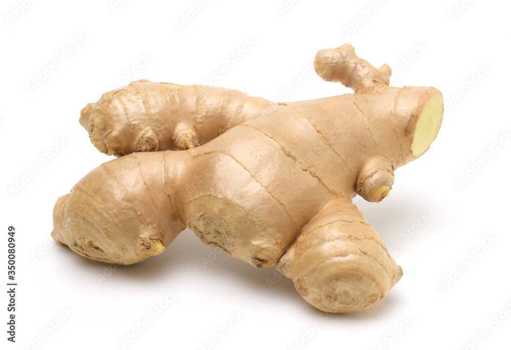 Ginger root isolated on white background,Close up. Ginger root isolated on white background,Close up.