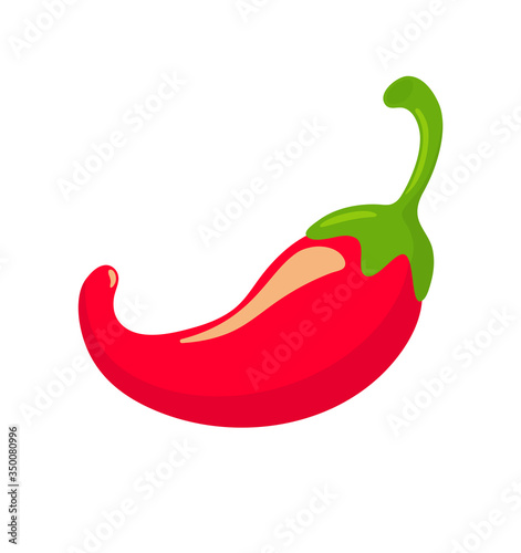 Spicy red hot chilli pepper for cooking spicy Mexican flavors Isolated on a white background.