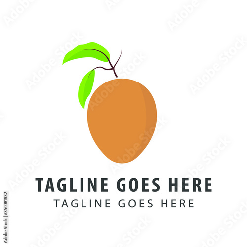 sapodilla fruit logo vector design template. sapodilla fruit symbol icon