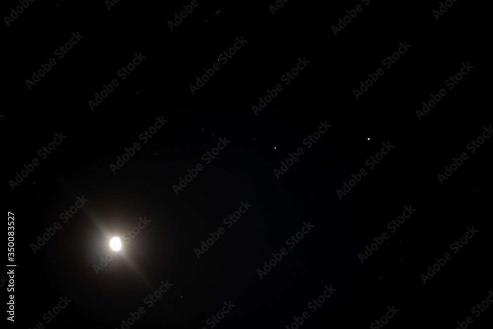 Alignment of the Moon with Jupiter and Saturn Alignment of the Moon with Jupiter and Saturn