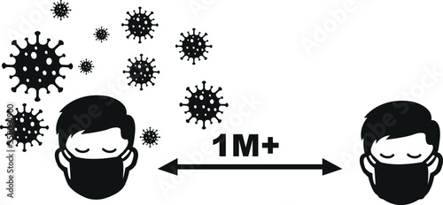 social distance icon