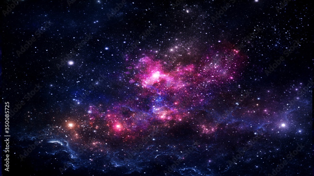 space galaxy on dark background - illustration design 