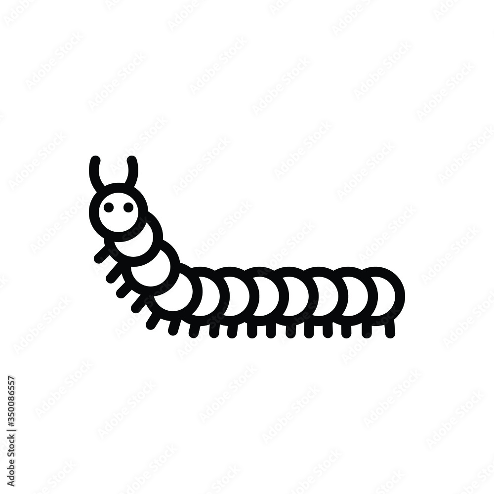 Naklejka premium Black line icon for caterpillar
