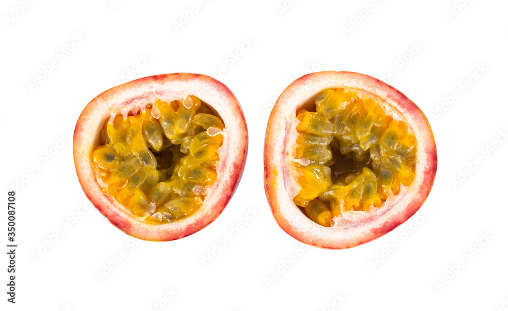Fresh passion fruit isolated on white background, food healthy concept Fresh passion fruit isolated on white background, food healthy concept