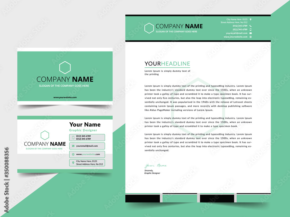 Creative Letterhead & Business Card Template Creative Letterhead & Business Card Template