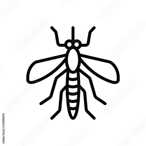 Black line icon for mosquito