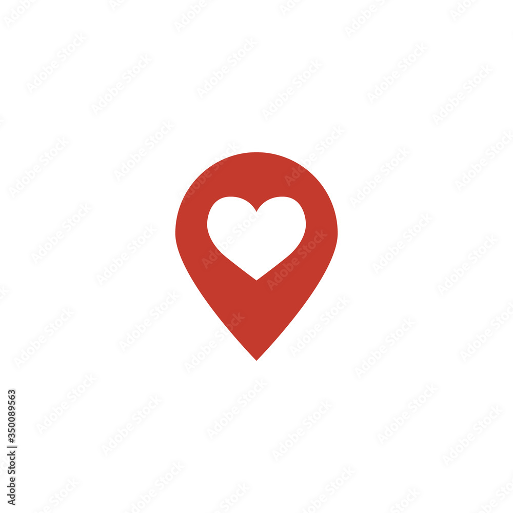 Location love icon sign vector illustration. Geo location pin symbol for navigation application or web site design. Locate pictogram. Location love icon sign vector illustration. Geo location pin symbol for navigation application or web site design. Locate pictogram.