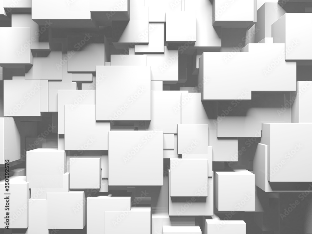 White cubes structure. Abstract futuristic background. White cubes structure. Abstract futuristic background.
