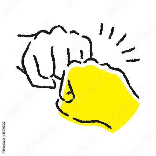 拳と拳を突き合わせてする挨拶のイラスト。