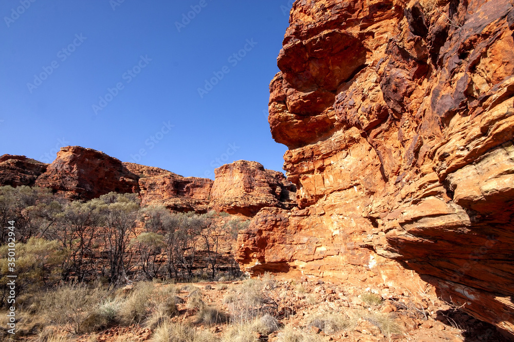 Amazing rock formations of the Great Valley, Kings Canyon. Australia