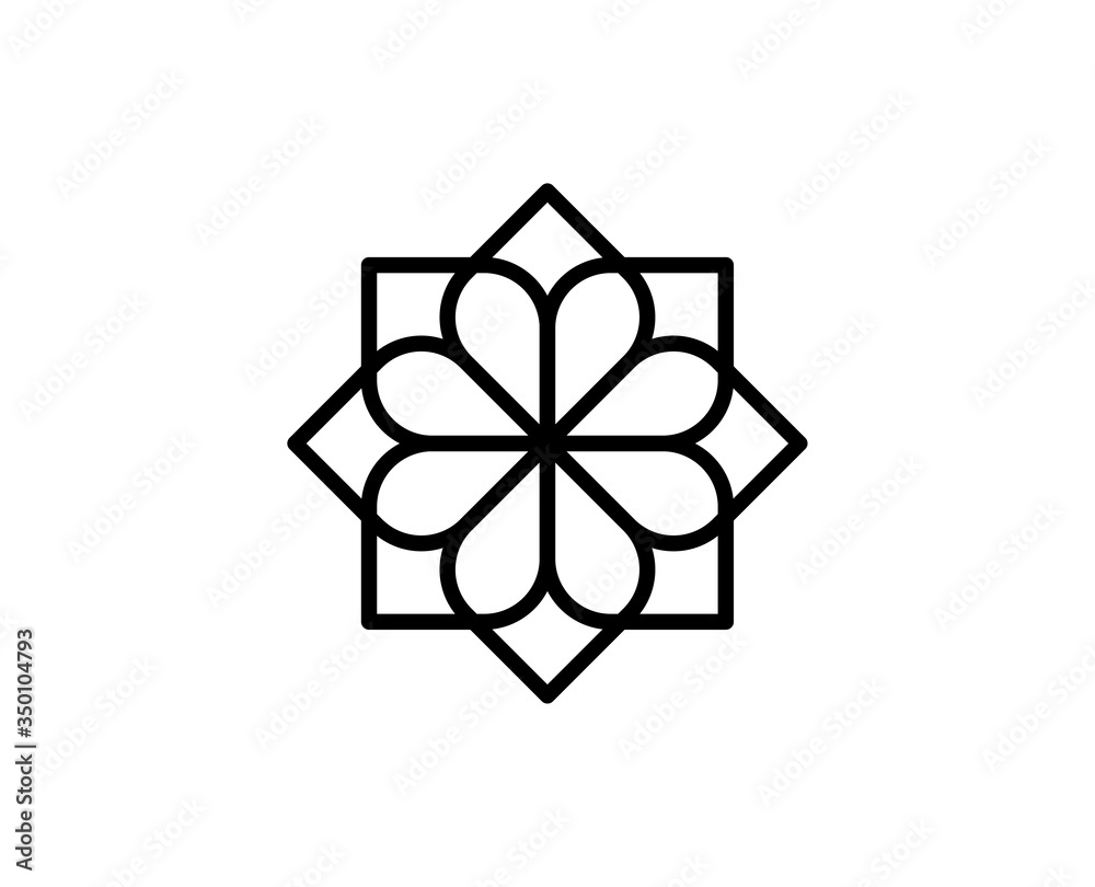 Lotus line icon