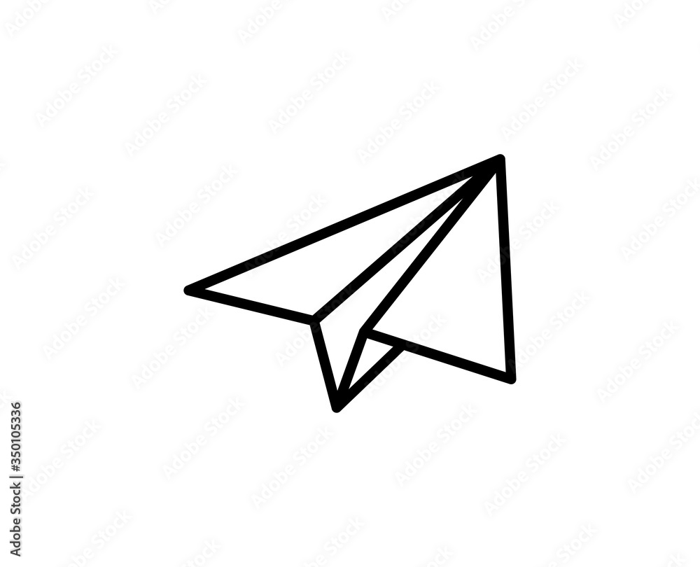 Paper airplane line icon Paper airplane line icon