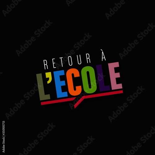 retour à l'école- vecteur
