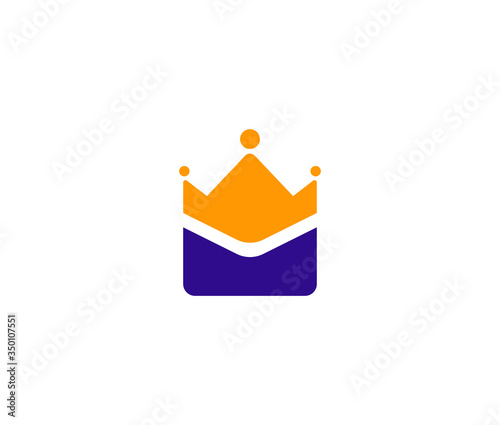 Mail king Logo Icon Premium Minimal emblem design template