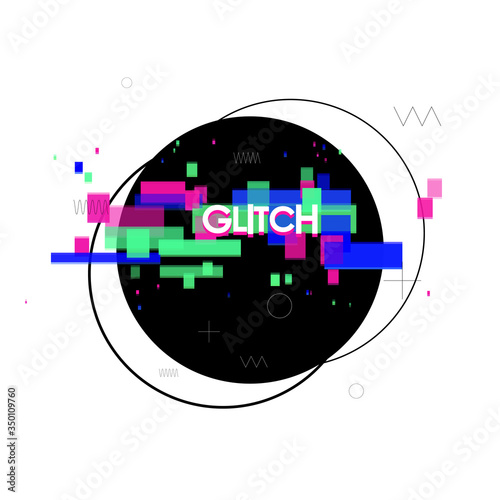 Geometric glitch style