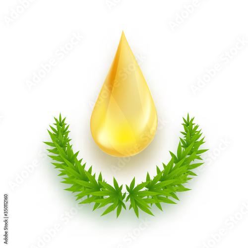Medical marijuana oil drop