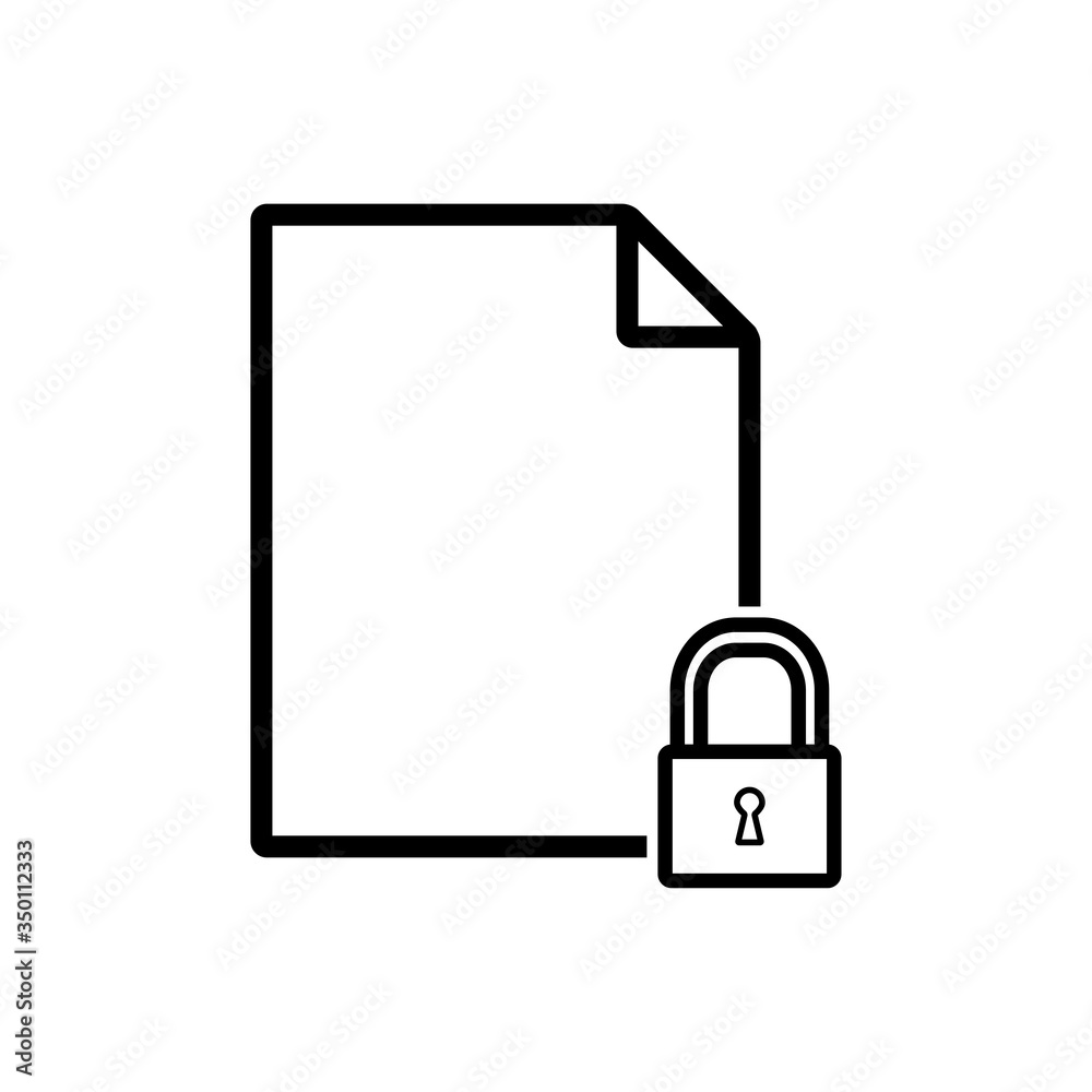 document and padlock icon vector design template document and padlock icon vector design template