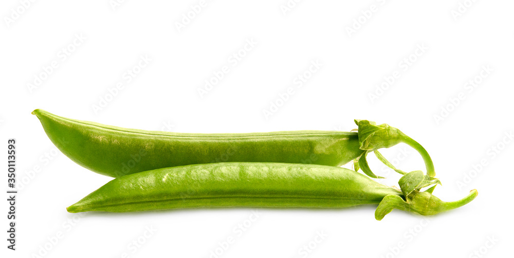 green snap peas isolated on white green snap peas isolated on white