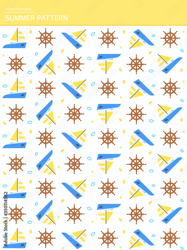 Cool summer suit pattern illustration