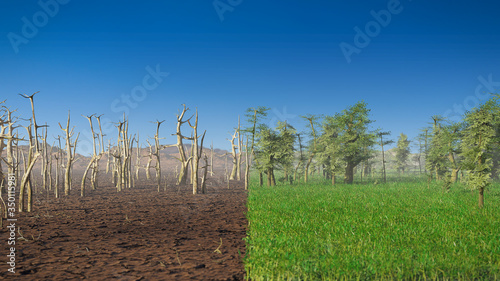 climate change crisis,  global warming impact on nature