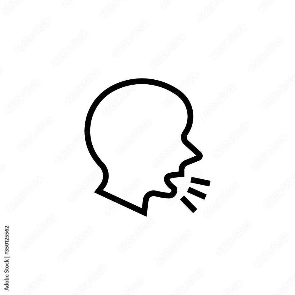 Unhealthy medical condition icon vector in linear, outline style design isolated on white background, icon illustration, eps 10 Unhealthy medical condition icon vector in linear, outline style design isolated on white background, icon illustration, eps 10