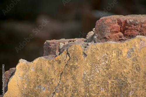 Broken , abundant walls of house india