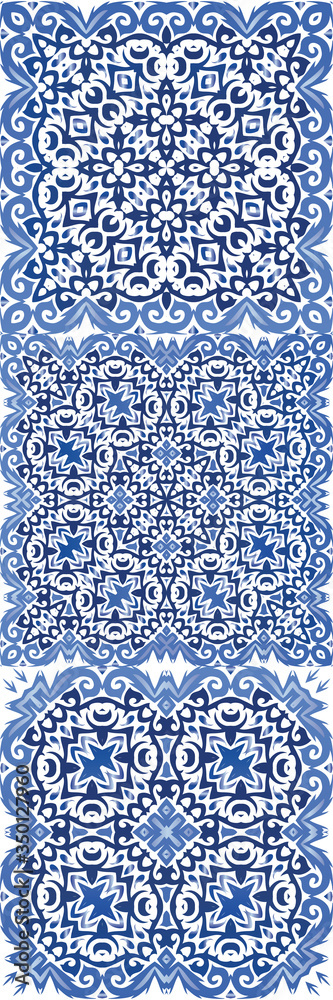 Fototapeta premium Portuguese ornamental azulejo ceramic.