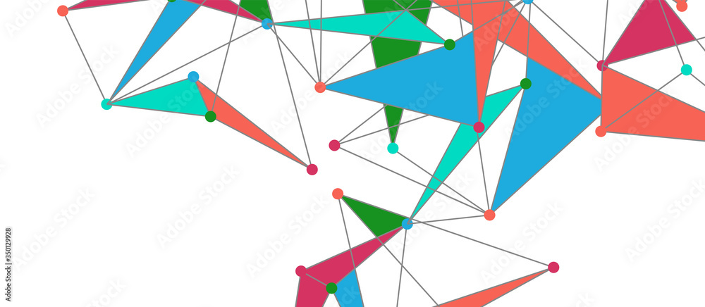 Line points connections, triangular technology design. Abstract geometric background Line points connections, triangular technology design. Abstract geometric background