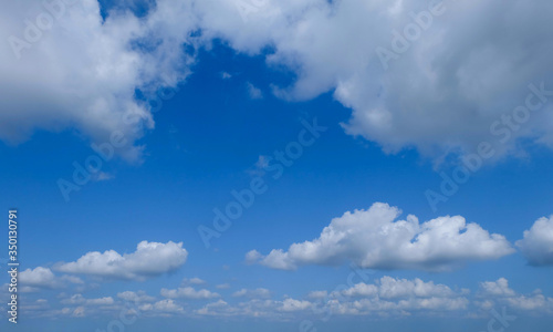 White cloud and Beautiful with blue ky backgrround.