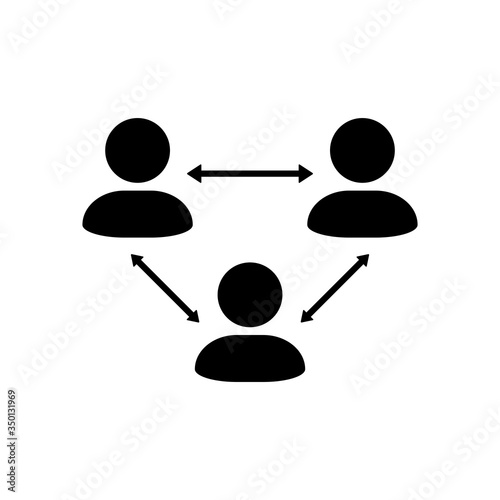 Social Distancing Icon Design Vector Template