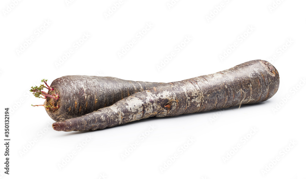 Purple carrots isolated on white background. Purple carrots isolated on white background.
